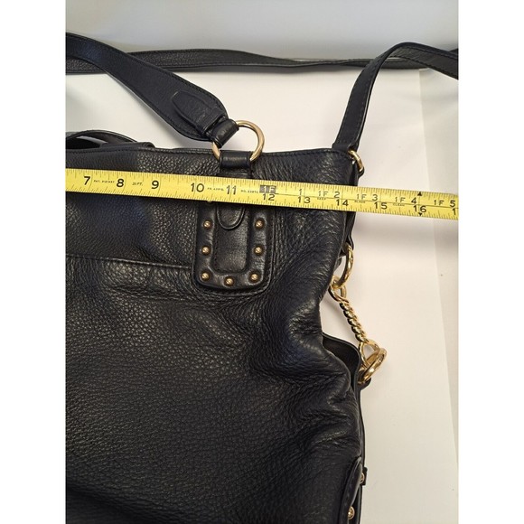 MICHAEL KORS Large Black Leather Studded Buckle Handbag/Shoulder Strap Tote Chic - Picture 11 of 14
